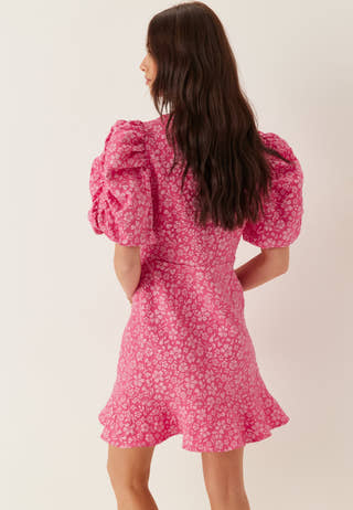 Vmfiona Ss High Neck Short Dress