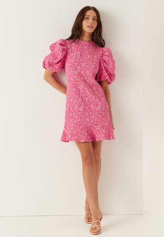 Vmfiona Ss High Neck Short Dress