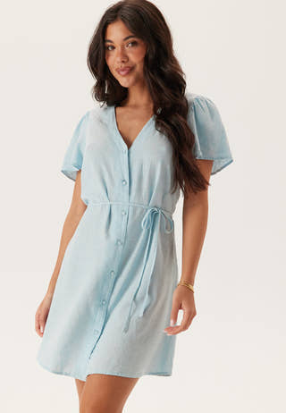 Vmlinn Ss V-neck Tie Short Dre