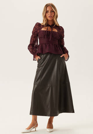 Vmolive Hw Coated Ankle Skirt