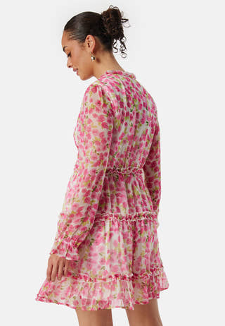 Vmsmilla LS frill short dress