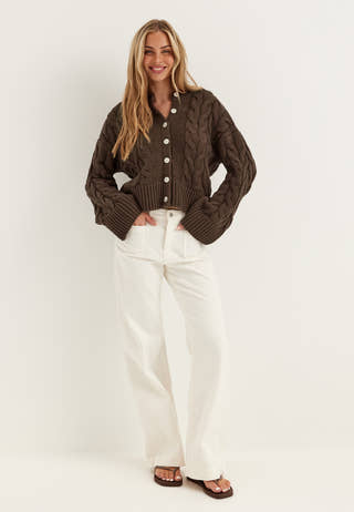 Vmsvea Thea Ls O-neck Cable Cardigan