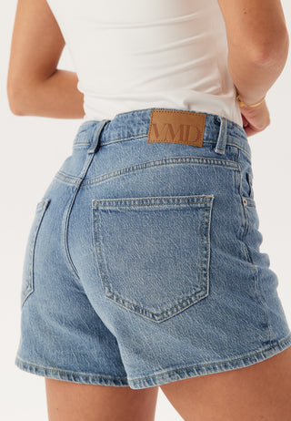 Vmtess mid rise short denim shorts