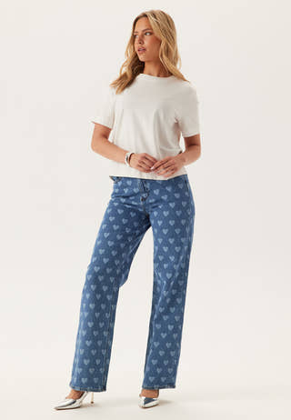 Vmtessa Hr Wide Jeans Print