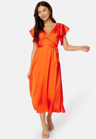 Carolina S/S V-Neck Midi Dress