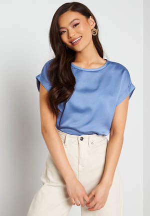 Viellette S/S Satin Top