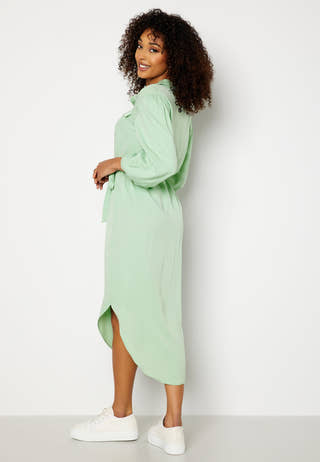 Embrace 3/4 Puff Sleeve Midi Dress