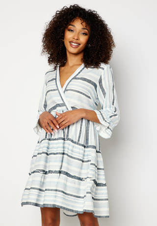 Etni 3/4 Sleeve Short Wrap Dress