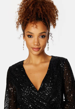 Glitas L/S Wrap Dress