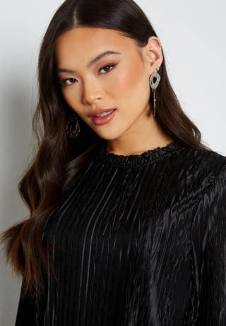 Mari High-Neck Midi Dress
