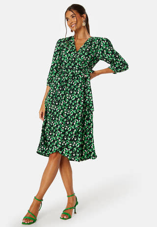 Meda Bri V-neck 3/4 Mid Calf Dress/SU