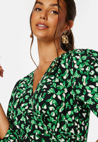 Meda Bri V-neck 3/4 Mid Calf Dress/SU