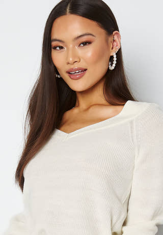 Myntani L/S V-Neck Knit Top