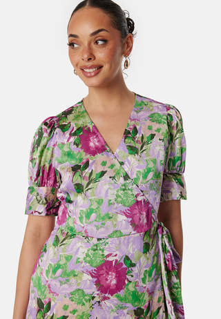 Naria S/S Wrap Midi Dress