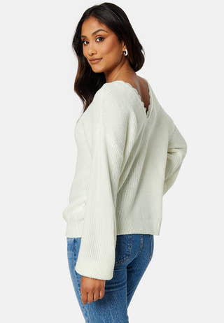 Oa Rev V-Neck Lace Knit