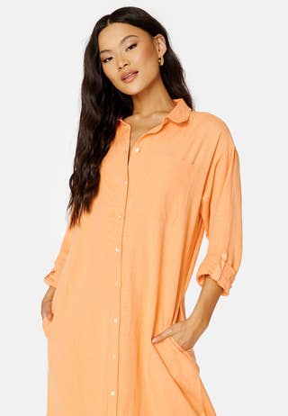 Prisilla L/S Ancle Shirt Dress