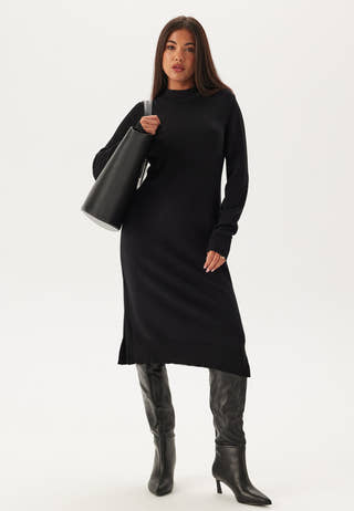Viril Crew Neck Midi Dress