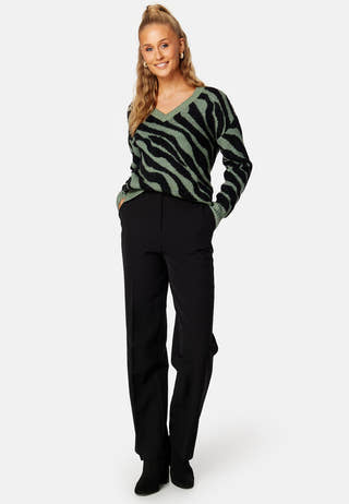 Ril Feami Mix V-Neck L/S Knit