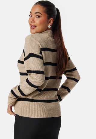 Viril Mockneck L/S Knit Rib Top