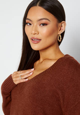 Ril Oversize V-Neck Knit Top