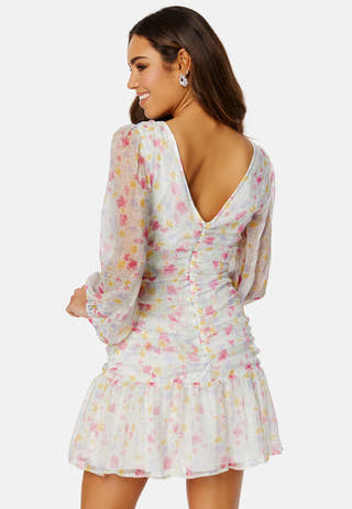 Sophia L/S O-Neck Short Dress