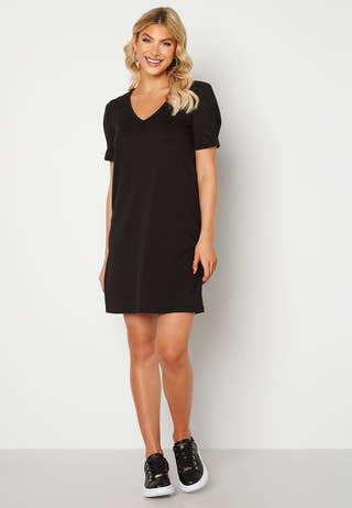 Tinny V-Neck S/S Puff Sleeve Dress