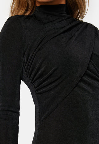 Verona Funnel Neck Mid Dress