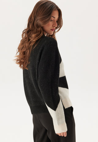 Vicilia Mock Neck L/S JAQUARD