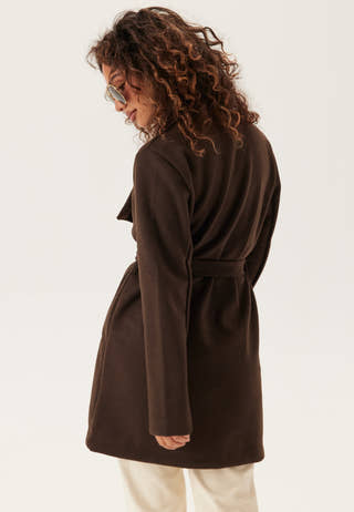 Vicooley Collar Belt Coat