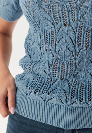 Vicotti S/S O-NECK KNIT TOP -