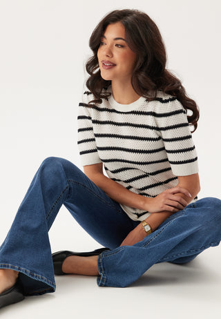 Vidalo O-neck S/S STRIPE KNIT_