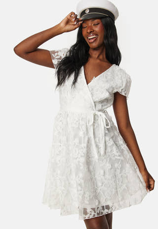 Viedda V-neck S/S Lace Short Dress