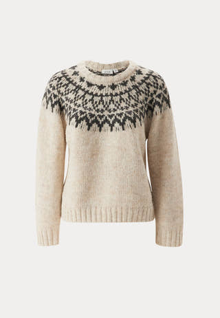 Viejla O-neck L/S JACQUARD KNI