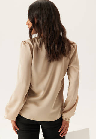 Viellette L/S SMOCK SATIN TOP