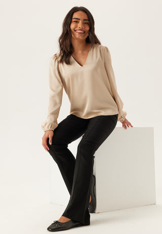 Viellette L/S SMOCK SATIN TOP