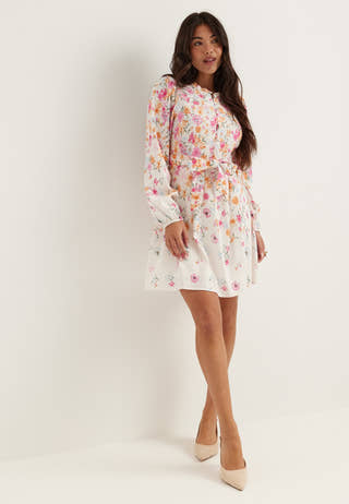 Vielma O-neck L/S SHORT DRESS