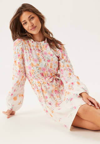 Vielma O-neck L/S SHORT DRESS