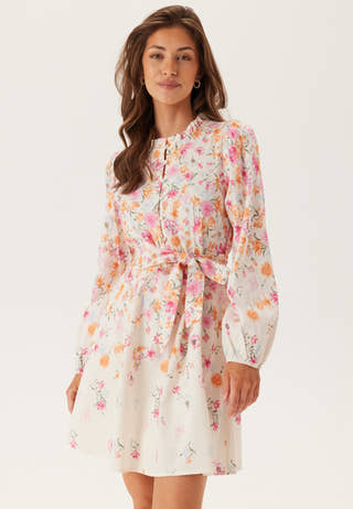 Vielma O-neck L/S SHORT DRESS