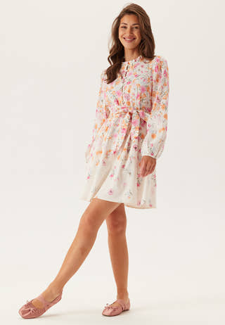 Vielma O-neck L/S SHORT DRESS