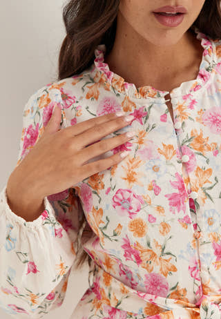 Vielma O-neck L/S SHORT DRESS