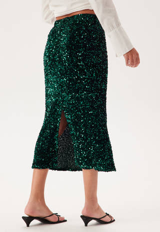Vifaith Hw Midi Sequin Skirt