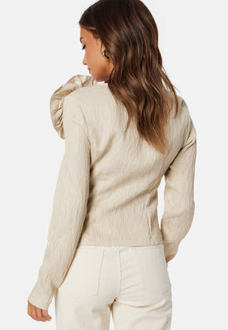 Viflowery Short L/S V-Neck Top