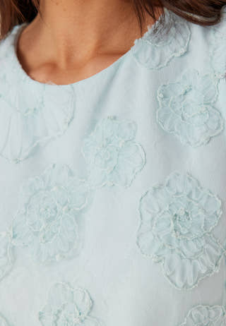 Vigamma O-neck S/L SHORT DRESS