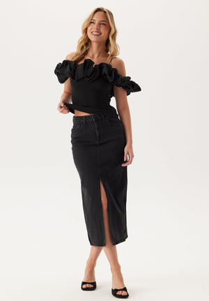 Vijaf Hw Midi Denim Skirt-noos