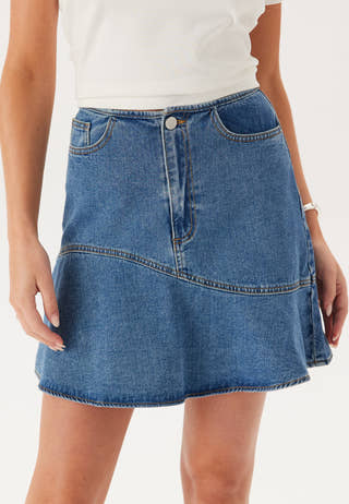 Vijessie Rw Short Denim Skirt