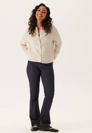 Vikali L/S O-NECK KNIT BUTTON