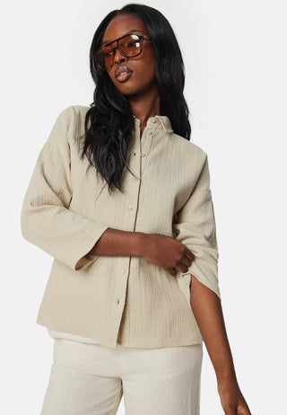 Vilania button 3/4 shirt