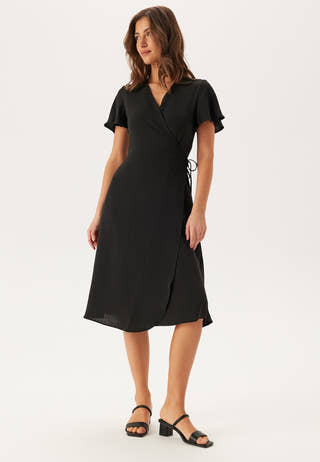 Vilovie S/S Wrap Midi Dress