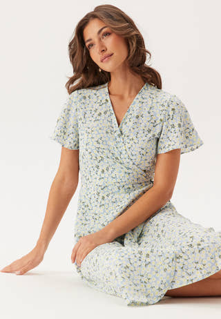 Vilovie S/S Wrap Midi Dress