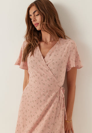 Vilovie S/S Wrap Midi Dress